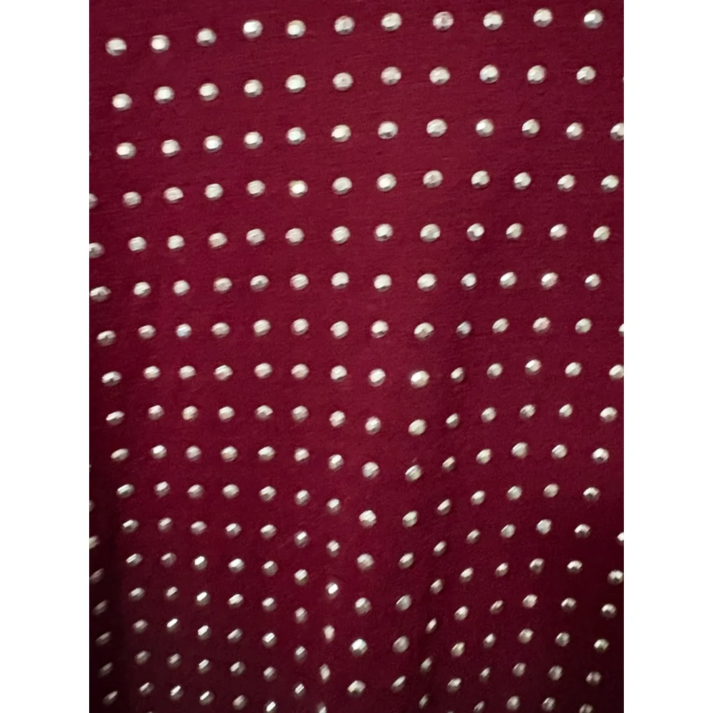 Cato Maroon women's silver beaded accent top size 18 -20 - Picture 9 of 12